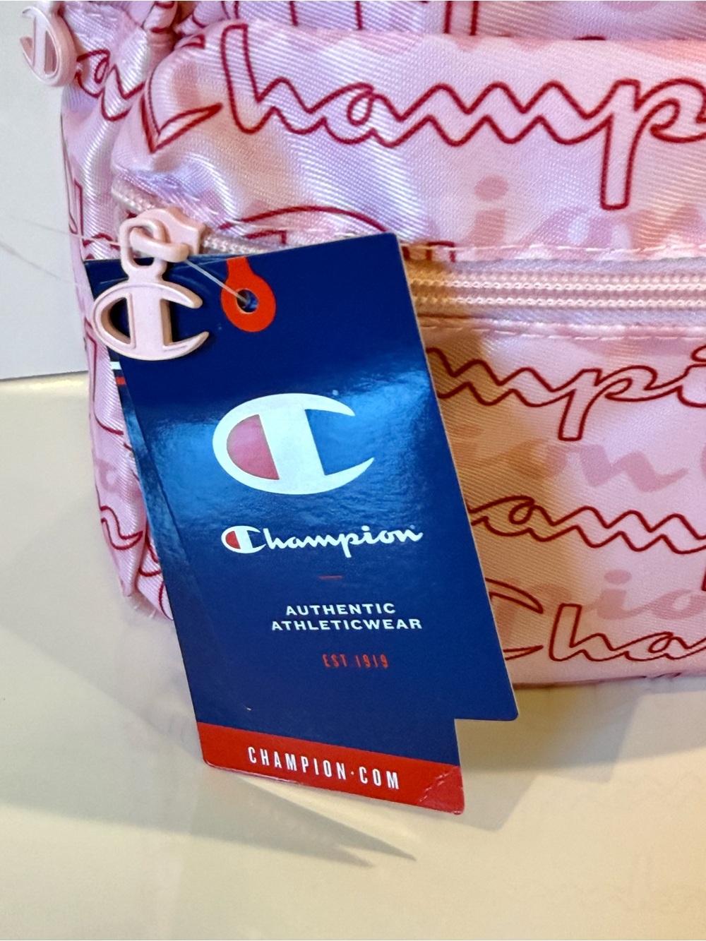 Champion Pink Logo Print Mini Backpack NWT Kids School Travel Bookbag - Picture 3 of 9